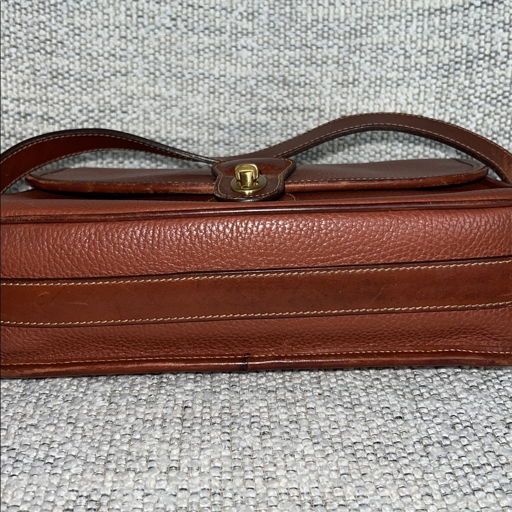 Vintage Coach Sheridan Glenwood Bag Classic Brown Leather Crossbody Bag - Picture 9 of 11